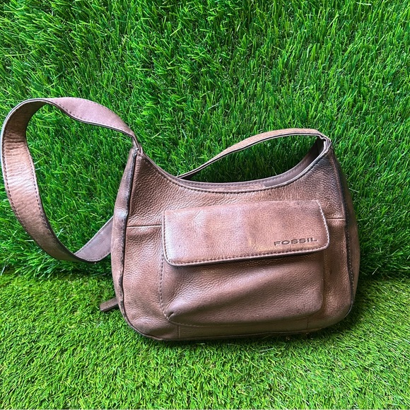 Fossil Handbags - Fossil Brown Leather Hobo Shoulder Bag